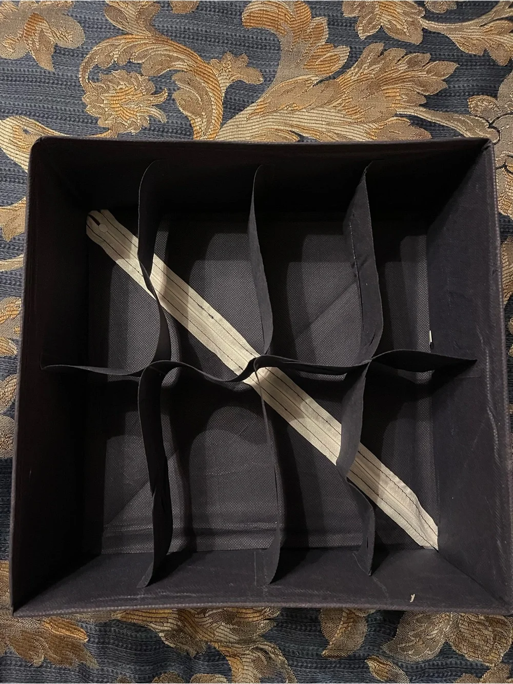 2 Piece 8 Compartment Drawer Organizer  Black